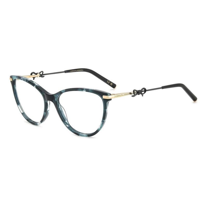 CAROLINA HERRERA Her 0219 Glasses, Green Marble Gold, 55 for Women, Green Marble Gold, UK 44