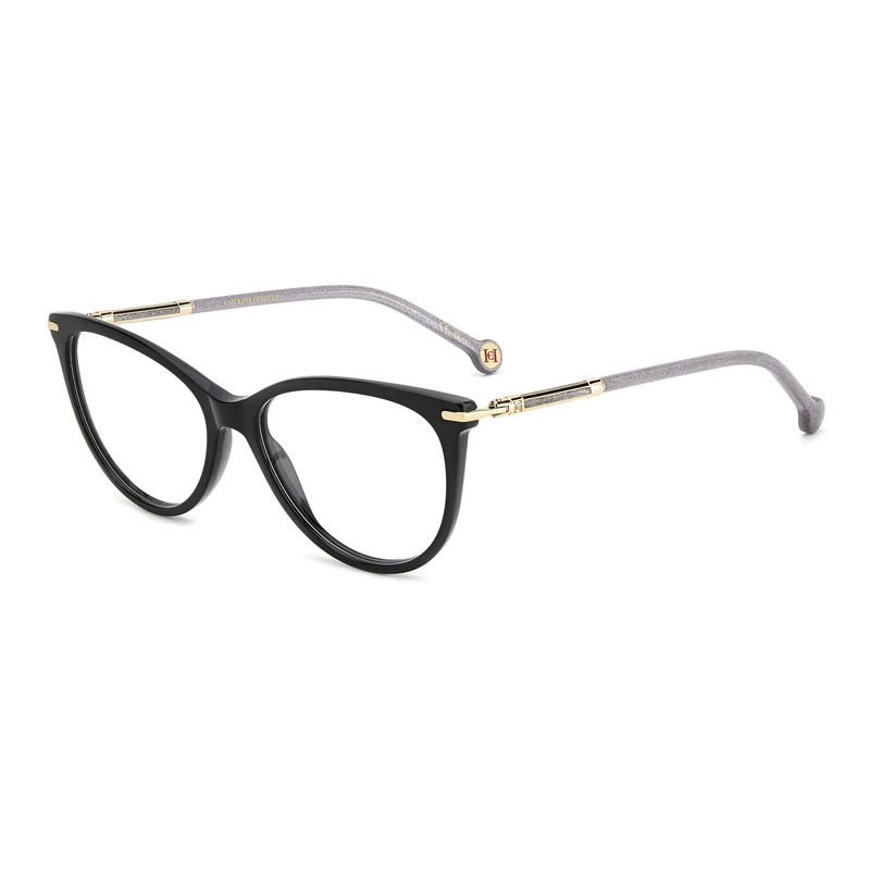 CAROLINA HERRERA Her 0231 Glasses, Black Glitter Black, 55 for Women, Black Glitter Black, UK 44