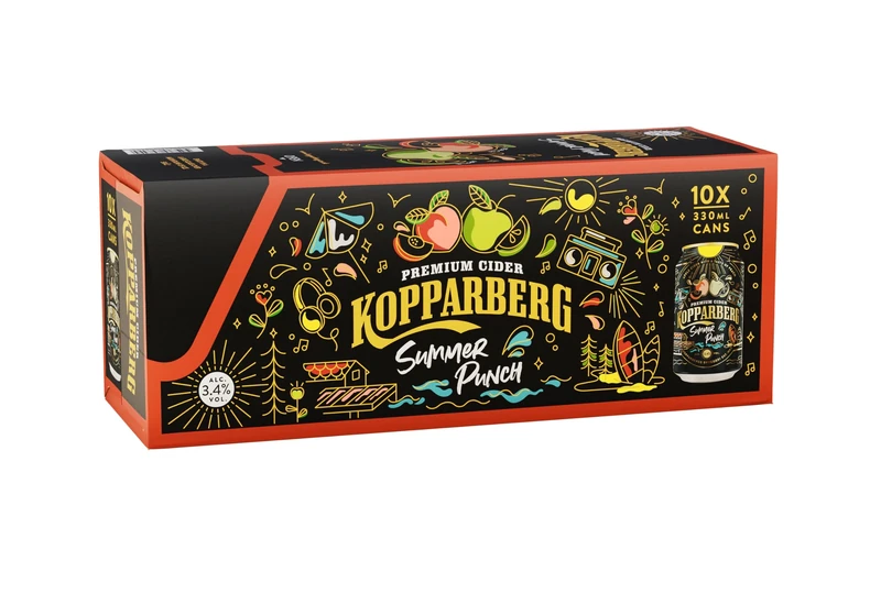 Kopparberg Fruit Cider, Summer Punch, 10 x 330ml