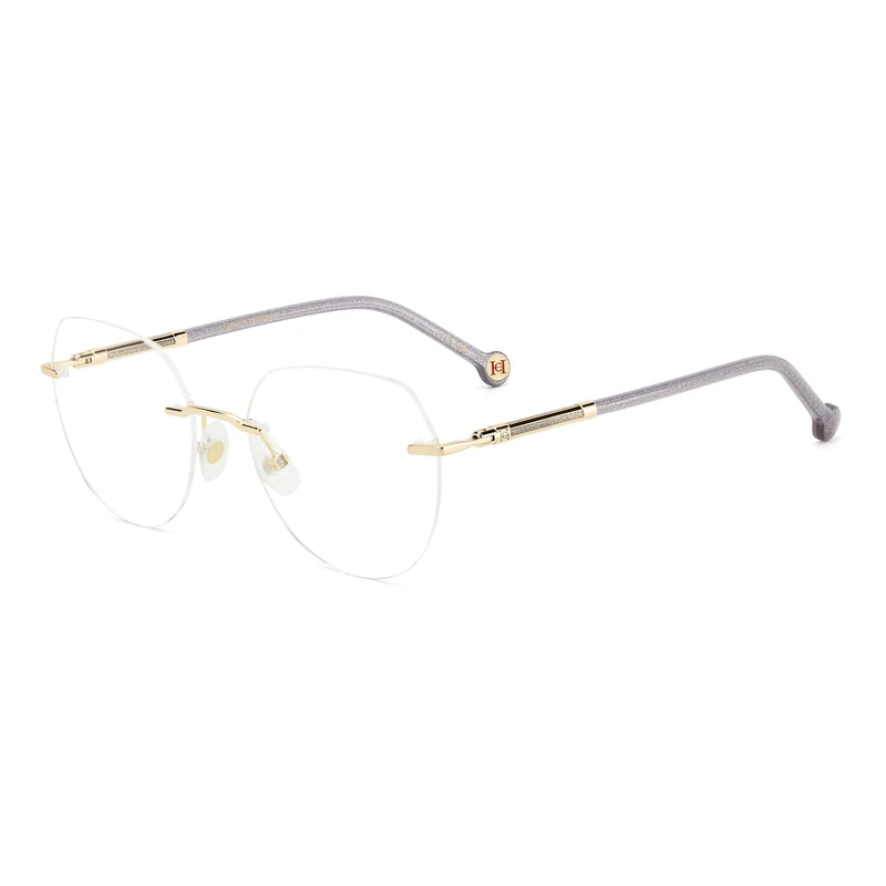 CAROLINA HERRERA Her 0235 Glasses, Gold Glitter Black, 54 for Women, Gold Glitter Black, UK 26