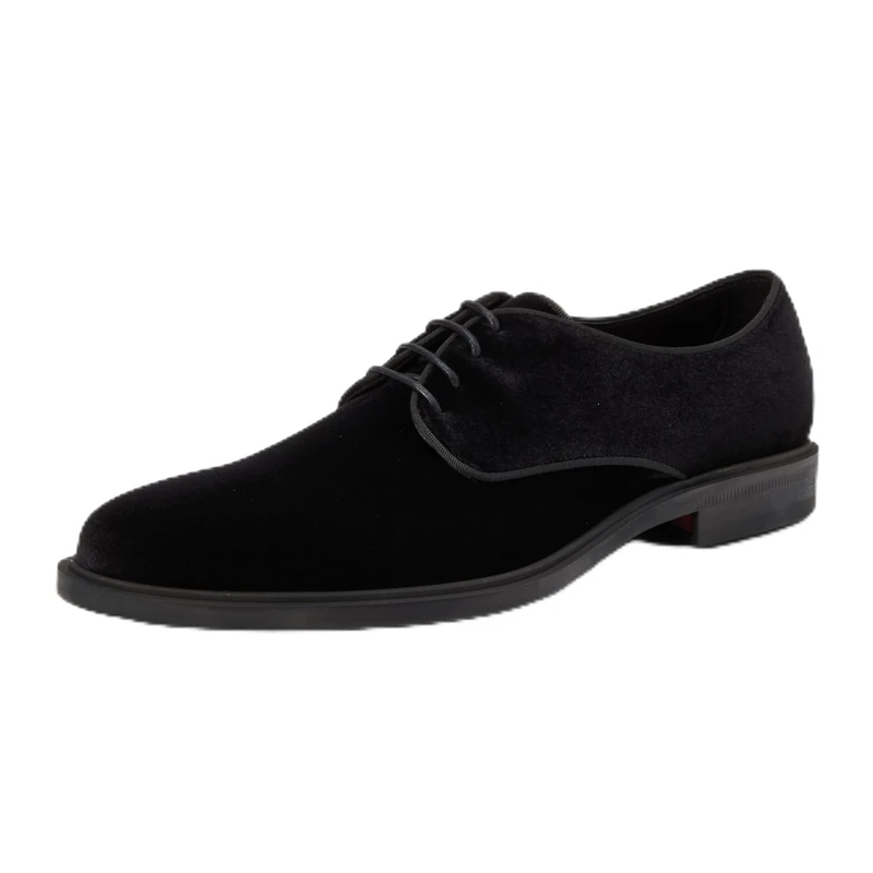 HUGO Kerr_derb_vlvt, Derby, Black, - Image 1