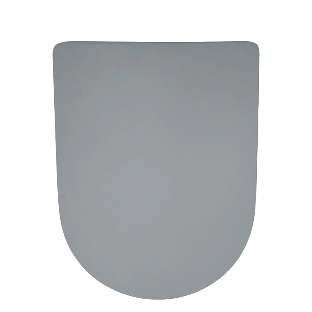 AQUALONA® Premium Thermoplastic Toilet Seat Soft Close Hardwearing Seat with One Button Hinge Release D Shaped Easy to Clean Simple Installation Top and Bottom Fittings (Grey - D Shape)