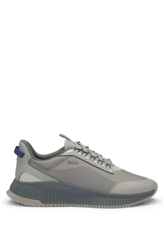 BOSS Mens TTNM EVO Runn Ribbed-Sole Trainers with Thermo-Bonded Uppers Size 10 - Image 1