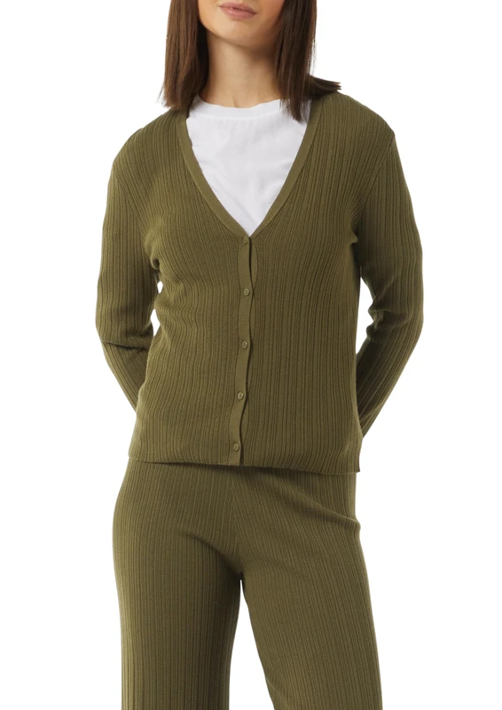 Comma Women's 2149843 Cardigan Sweater, 7727 Green, 10