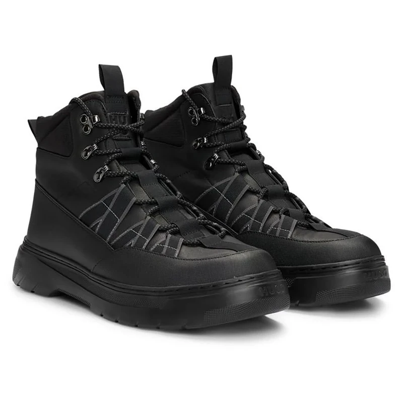 HUGO Men's Urian_hito_mxmt High_Top, Black, 5.5 UK