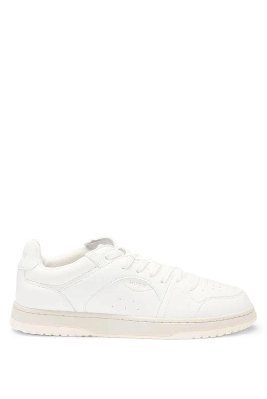 HUGO Mens Hadrian Tenn Signature-Outsole Trainers with Nubuck Effect Size 12