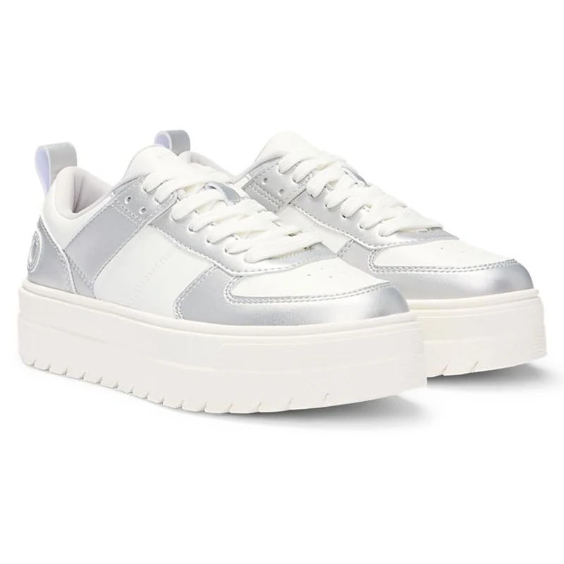HUGO Women's Lyssa_Tenn_lmnpu Sneaker, Open White, 5.5 UK