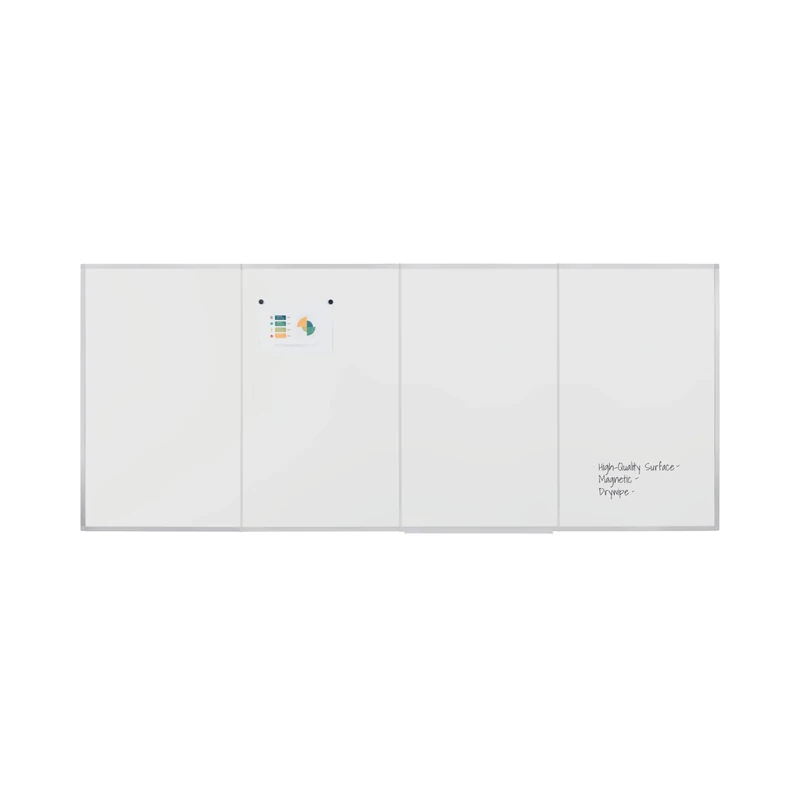 Bi-Office Outsize - Magnetic Whiteboard, 240 x 100 cm, Lacquered Steel Surface, Aluminium Frame