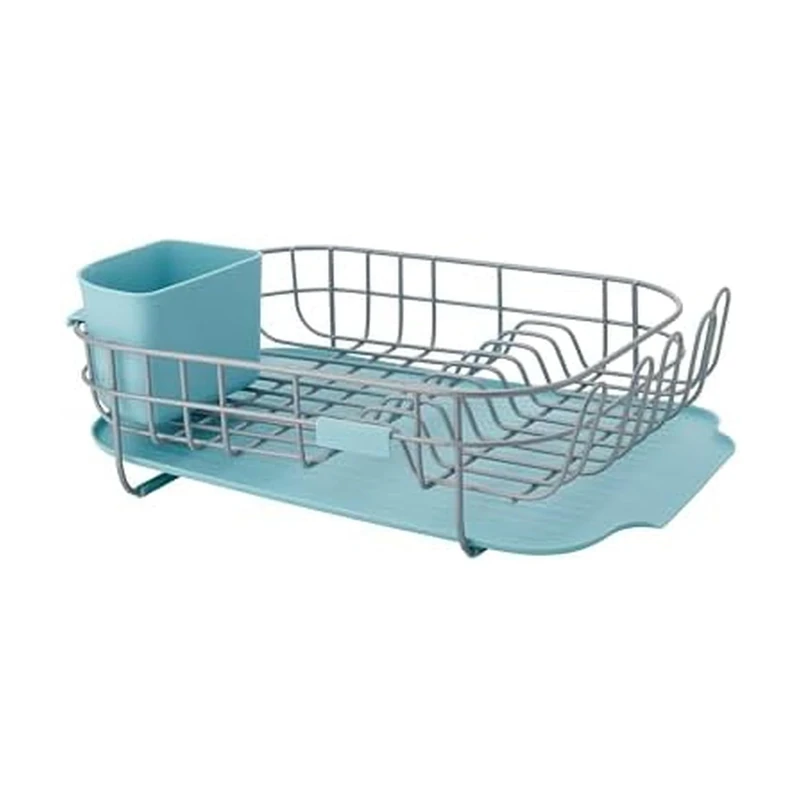 KitchenAid Low Profile Dishrack Removable Caddy, Rust Resistant, 12.59 x 17.55 x 6.29 Inch, Mineral Water