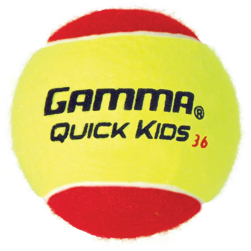 GAMMA Quick Kids 36 Training Tennis Balls for Kids & Beginners, Low-Compression Core Reduces Speed & Bounce, Great for Tennis Practice, USTA & ITF Approved for Use in 10 & Under Tournaments, Box of 24