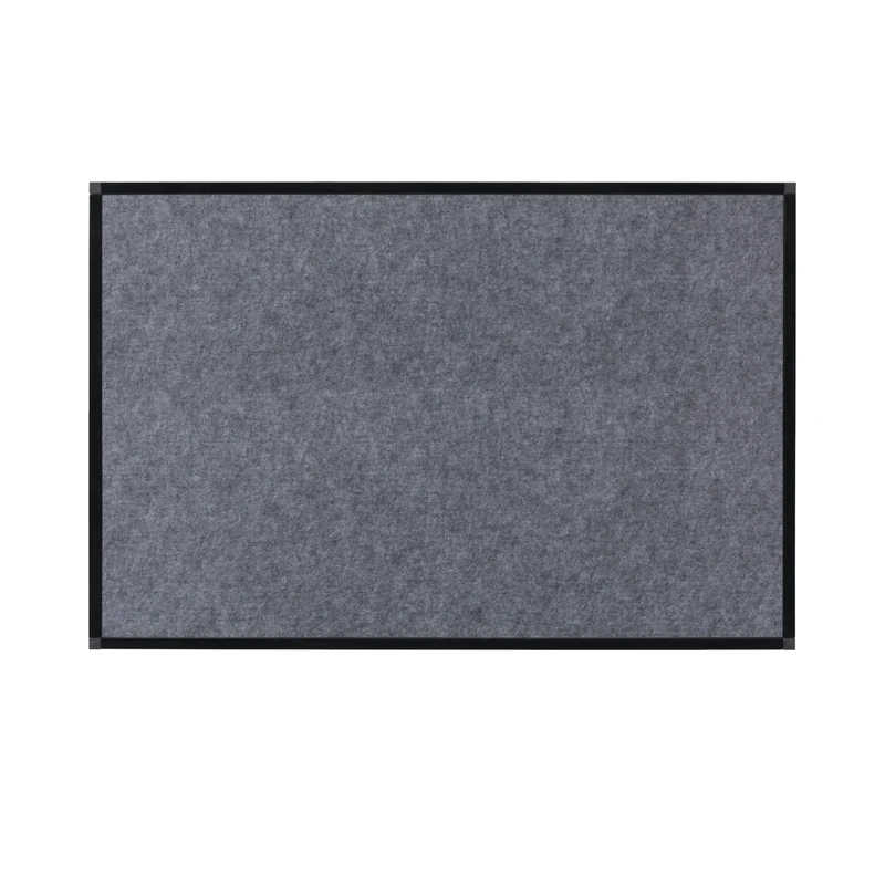 Bi-Office New Generation A9 Notice Board - 900x600mm - Grey PET Surface, Black Aluminium Frame