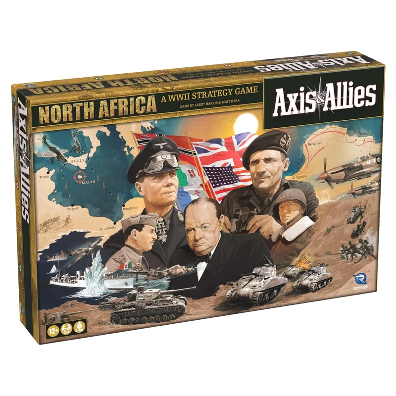 Renegade Game Studios | Axis & Allies: North Africa | Board Game | Ages 12+ | 2-4 Players | 3-5 Hours Playing Time