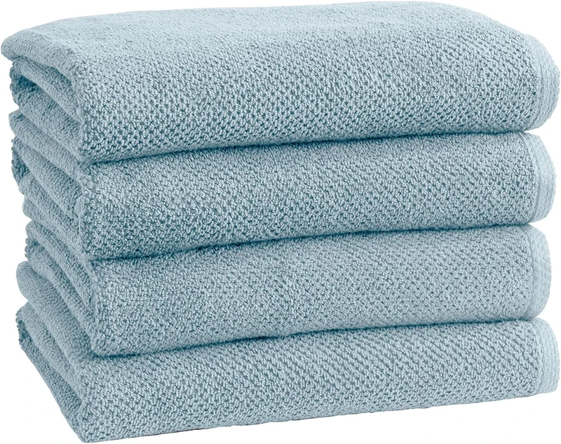 Simpli-Magic Popcorn Textured Bath Towels (4 Pack, Blue) - Image 1