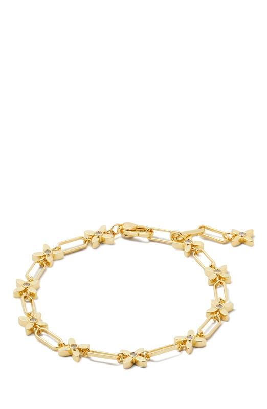 Kate Spade New York Heritage Bloom line bracelet,Clear/Gold - Image 1