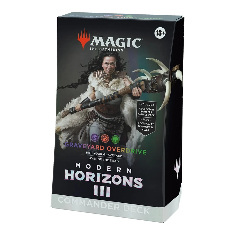 Magic: The Gathering Modern Horizons 3 Commander Deck - Graveyard Overdrive (100-Card Deck, 2-Card Collector Booster Sample Pack + Accessories) (English Version)