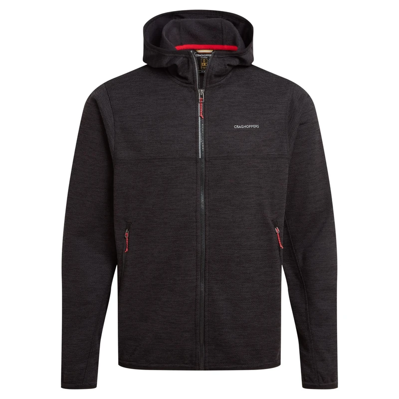 Craghoppers Mens Travos Full Zip Fleece Top (XL) (Black Pepper Marl)