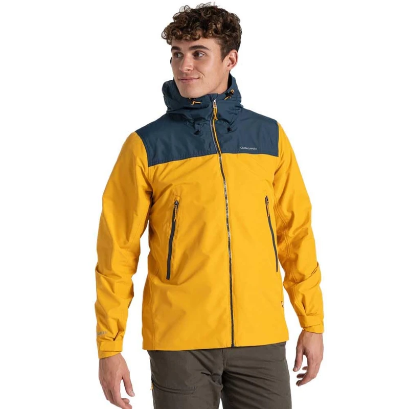 Craghoppers Mens Vanth Waterproof Jacket (XXL) (Warbler Yellow/Blue Stone)