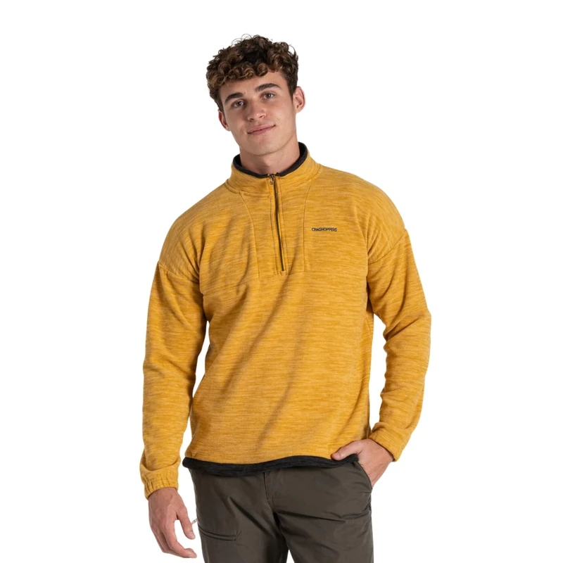 Craghoppers Mens Esk Quarter Zip Fleece Jacket (XL) (Warbler Yellow)