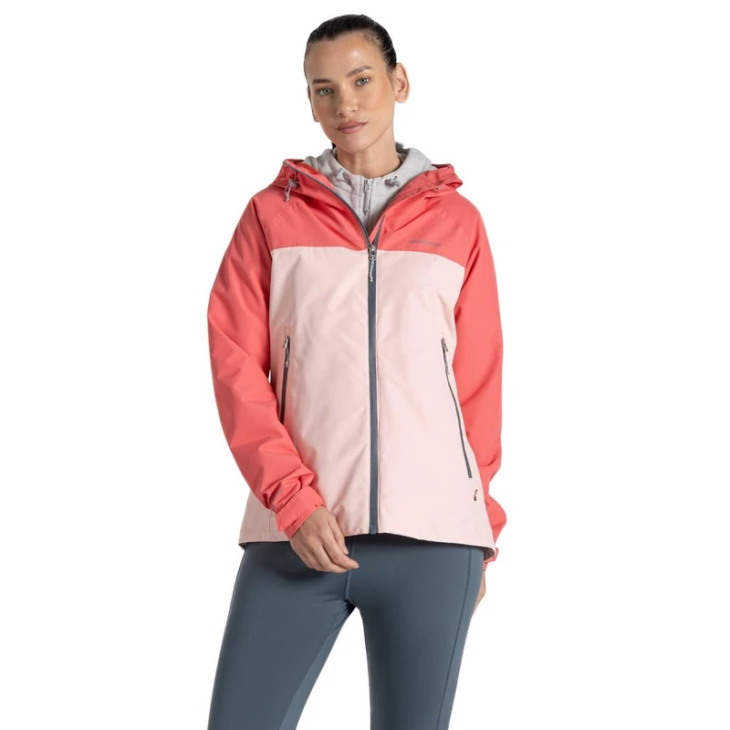 Craghoppers Womens/Ladies Vanth Waterproof Jacket (12 UK) (Deep Coral/Pink Peach)