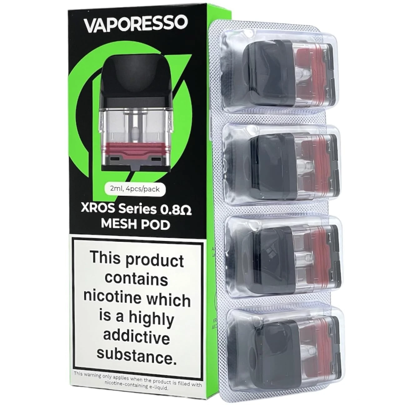 Vaporesso Xros Pods [0.8 | 16W] - 4 Pack Available in [0.4,0.6,0.8,1.0,1.2Ω] Compatible With Full Xros Range Only - No Nicotine