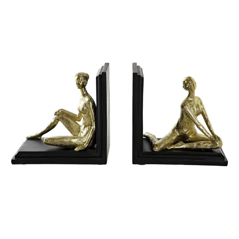 Sujetalibros Set of 2 Resin 17.5 x 12 x 17 cm Dorado Mujer - Image 1