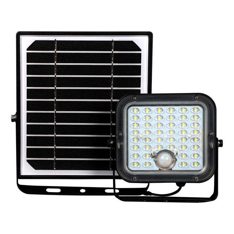 Velamp 1500lm Outdoor Solar Light, Solar Spotlight with Motion Sensor, IP65 Waterproof. Detached Panel with 5m Cable. with Remote Control. for Gardens, Yards, terraces, hallways...