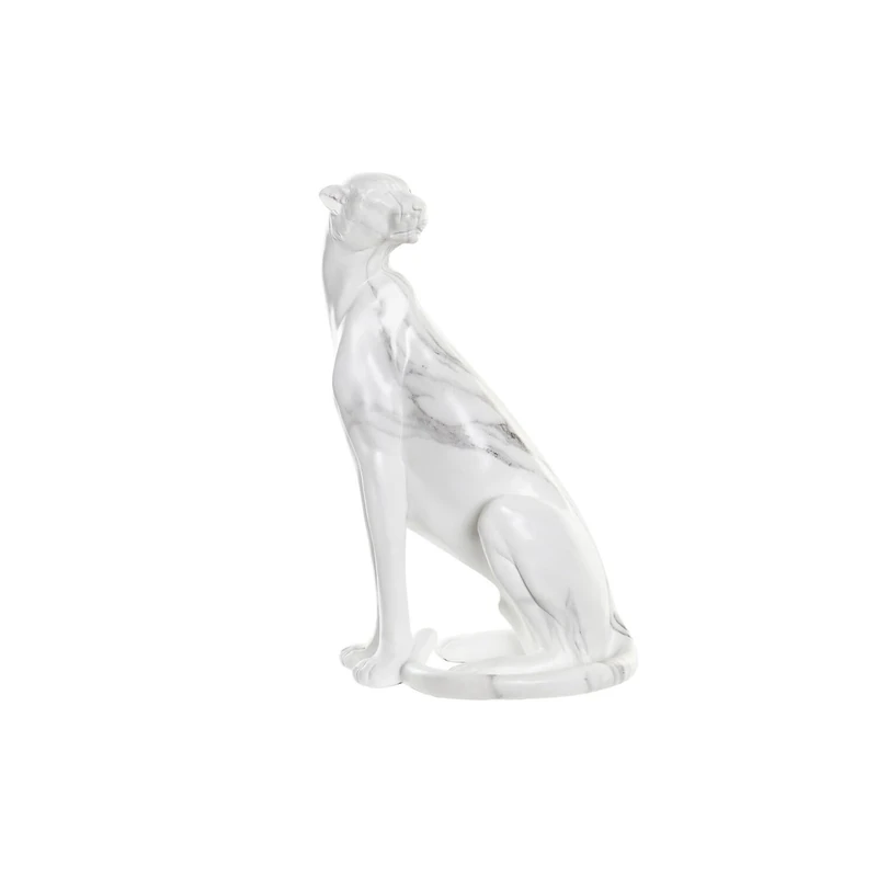 AlexandreHouse Resin Figure 25 x 18 x 41 Leopard Similar Marble - Image 1