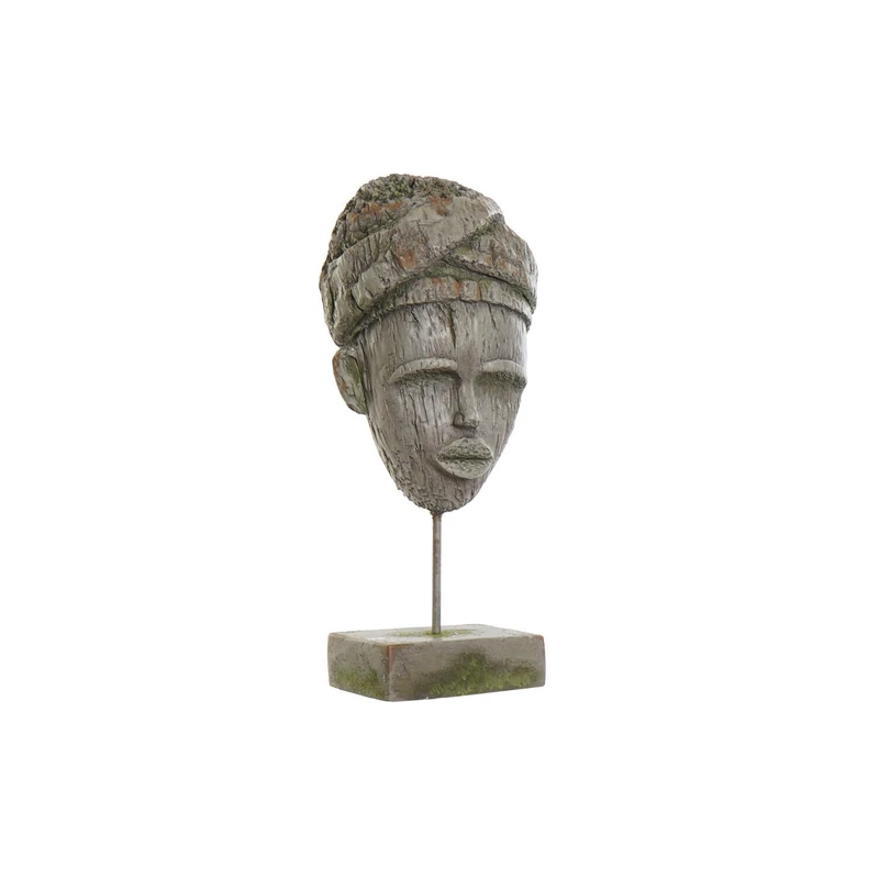 AlexandreHouse Vidrio Metal Fiber Figure 24X15X58 African GRIS - Image 1