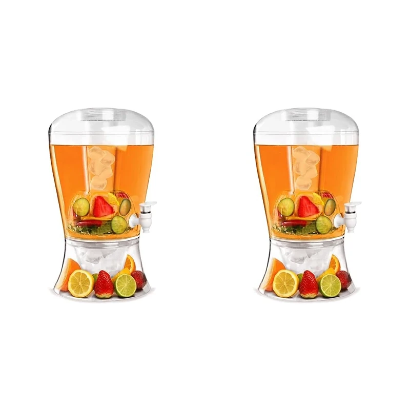 On Ice Plastic Drinks Dispenser 6 litres (Pack of 2)