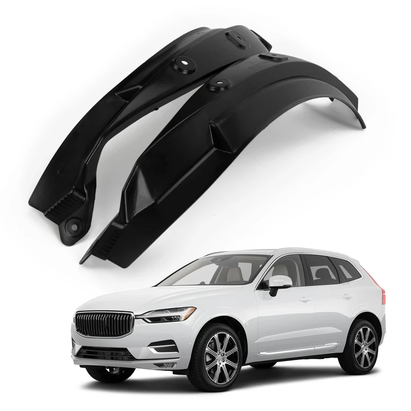 PSLER Fit for Volvo XC60 2018-2024 Rear Door Mud Flaps Set of 2PCS Mud Guard Kit Splash Guards Mudguards Mudflaps with Hardware Kits Accessory Front and Rear