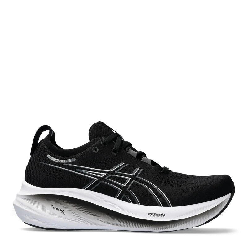 ASICS 1012B601-001 Gel-Nimbus 26 Women Black/Graphite Grey UK 4