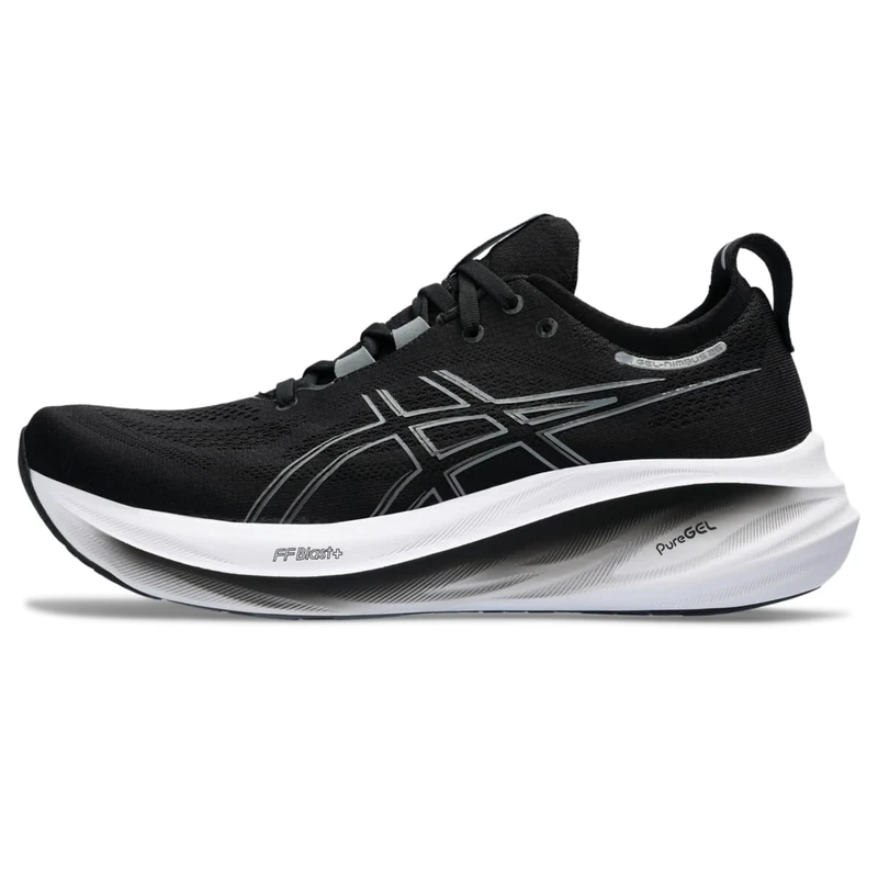 Asics 1012B601-001 Gel-Nimbus 26 Women Black/Graphite Grey UK 4.5