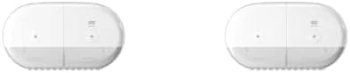 Tork SmartOne Twin Mini Toilet Roll Dispenser White T9, High Capacity, Elevation Range, 682000 (Pack of 2)