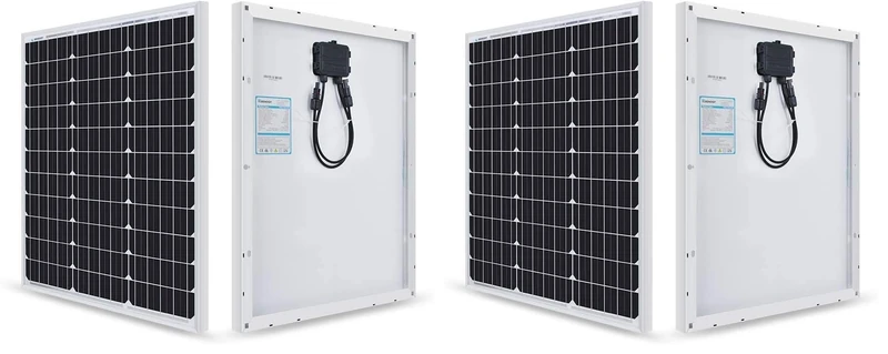 Renogy 50 Watt Solar Panel 12 Volt Monocrystalline Module PV Charger for Motorhome, Garden, Boat, Caravan and Off-Grid Applications (Pack of 2) - Image 1