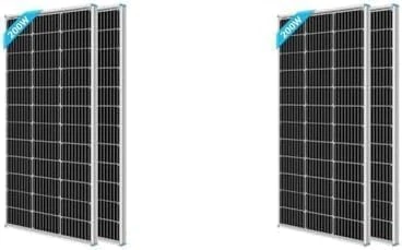 Renogy 2PCS 100W Monocrystalline Solar Panel (New Version), 200 Watt, Ideal for Off Grid PV System on Motorhome, Caravan, Campervan, RV or Boat and Other Off-Grid Applications (Pack of 2)
