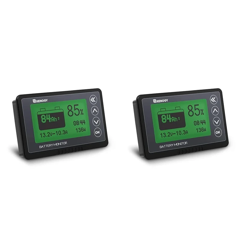 Renogy 500A Battery Monitor High and Low Voltage Programmable Alarm For Lithium (Pack of 2)