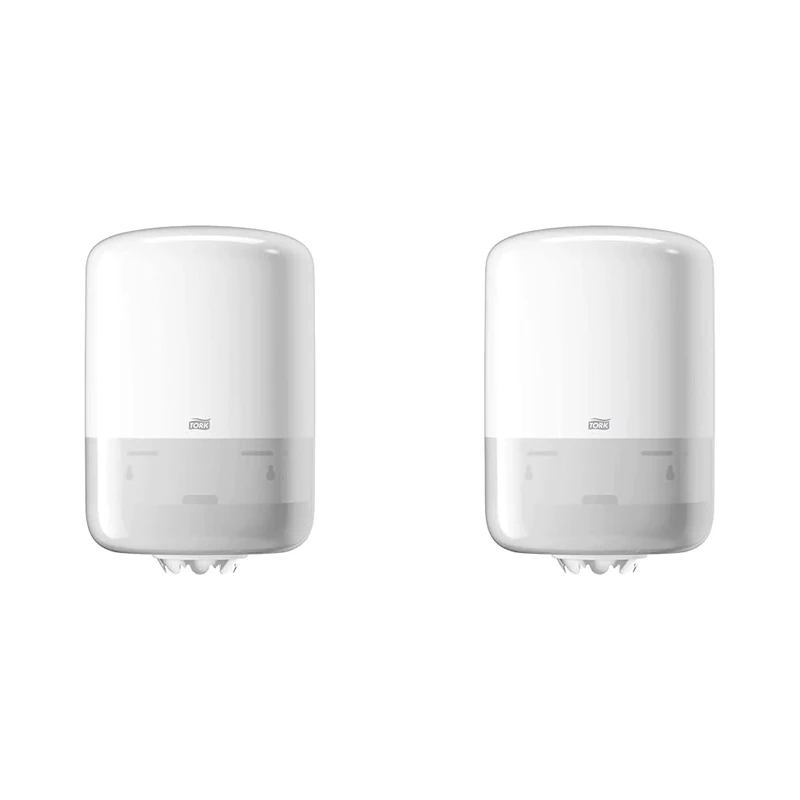 Tork W5526 Centrefeed Dispenser White M2, Robust Design, Elevation Range, 559000, 239mm x 360mm x 227mm (Pack of 2)