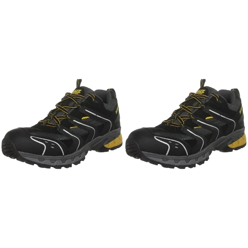 Dewalt Men's Cutter Safety Trainers Black UK 9 EUR 43, Black Grey, UK (Pack of 2)