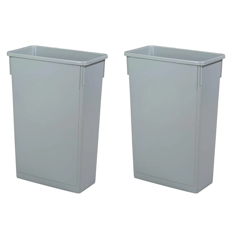 Beaumont Grey Slim Recycling Bin - 87 Litre (Pack of 2) - Image 1