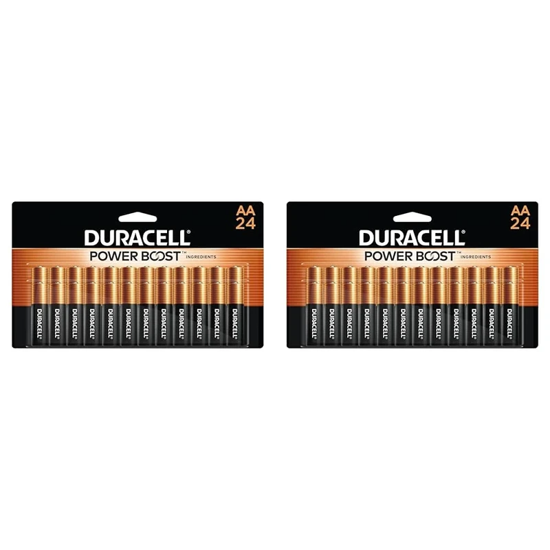 Duracell - CopperTop AA Alkaline Batteries - long lasting, all-purpose Double A battery for household and business - 24 count (Pack of 2)