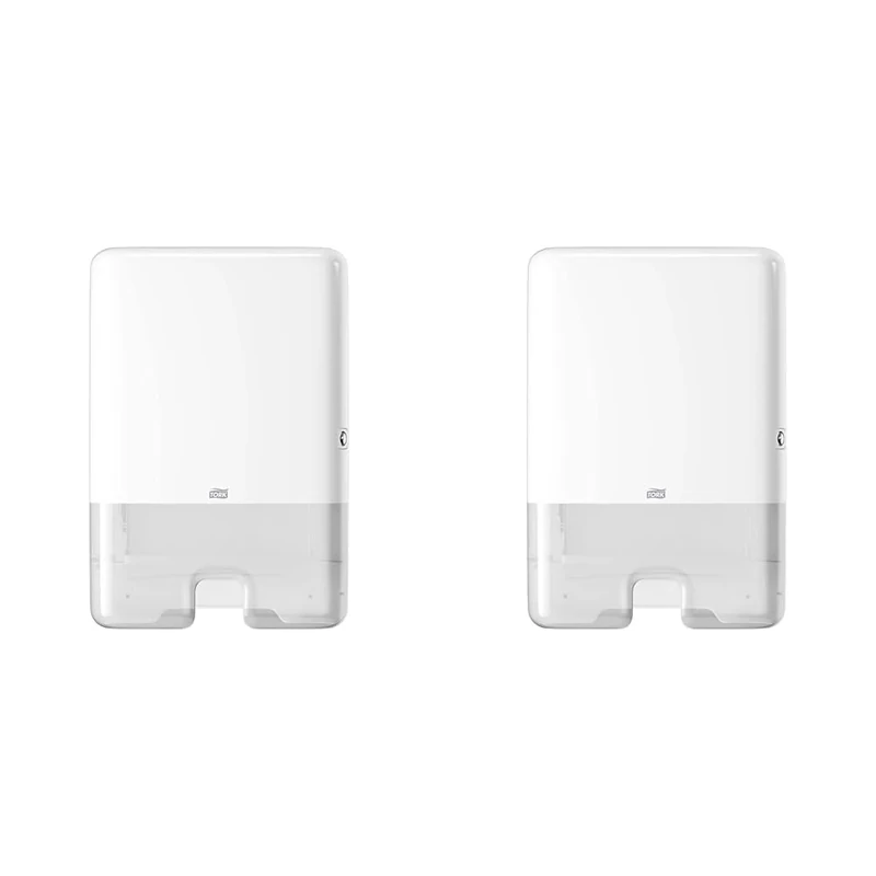 Tork Xpress Multifold Hand Towel Dispenser 552000 - H2 Paper Towel Dispenser, Single Dispensing, Slim Design, White (Pack of 2)
