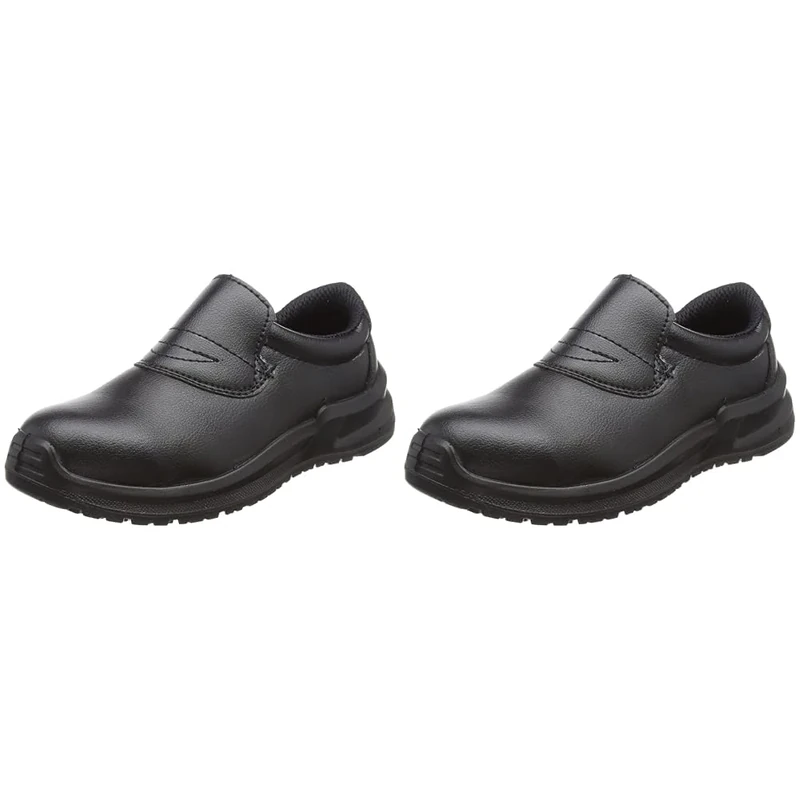 Blackrock Slip-On Safety Shoes, Mens Womens Steel Toe Cap Shoes, Chef Shoes, Nursing Shoes, Orthopedic Shoes, Non-Slip Work Shoes, Work Utility Footwear, Hygiene, Catering, Kitchen Anti-Slip - Size 6