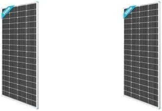 Renogy Solar Panel 200W, 23 V Monocrystalline Solar Panel PV Panel Off Grid Solar Power for Motorhome, Shed, Campervan, Caravan and Boat (Compact Design) (Pack of 2)