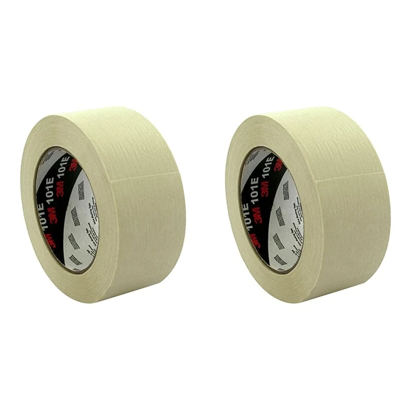 3M UU001577806 101E Value Masking Tape, 48 mm x 50 m, Beige (Pack of 12)
