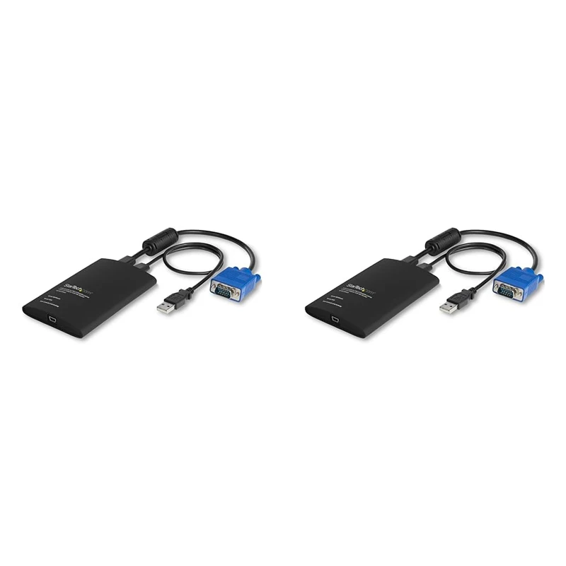 StarTech.com USB Crash Cart Adapter - File Transfer & Video - Portable Server Room Laptop to KVM Console Crash Cart (NOTECONS02) (Pack of 2)