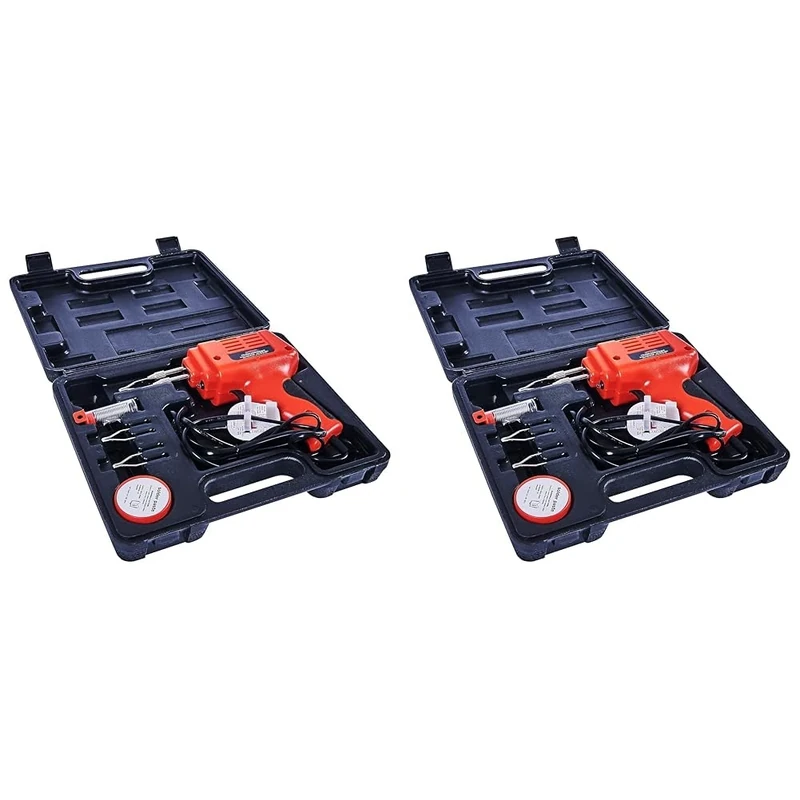 Amtech S1738 Electric Soldering Gun Kit, 175W, 220-240V, LED Light, Carry Case, Easy to Use (Pack of 2)