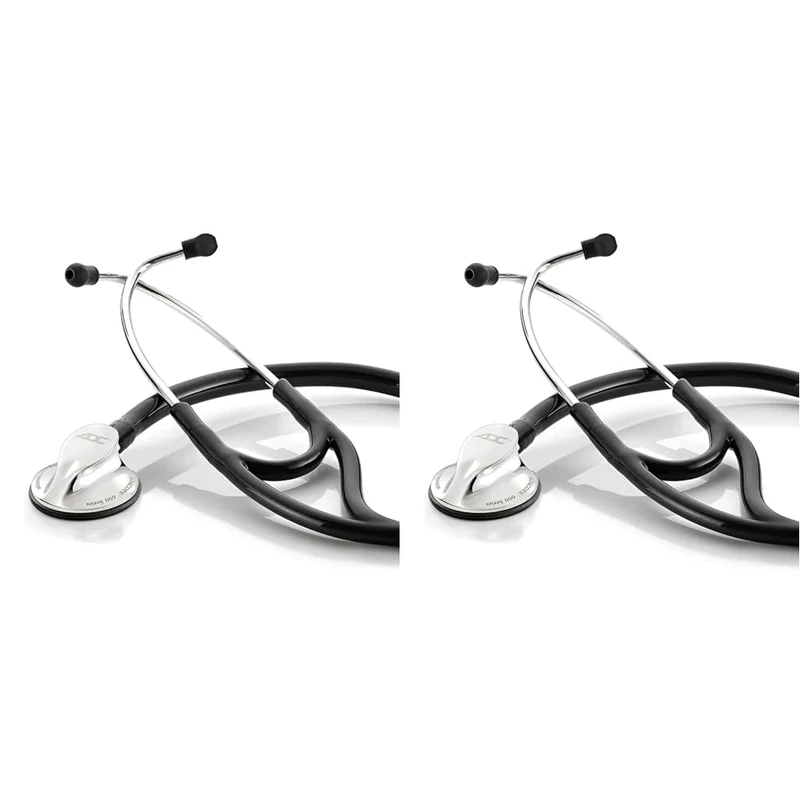 Adscope 600 - Platinum Multifrequency Stethoscope - Black (Pack of 2)