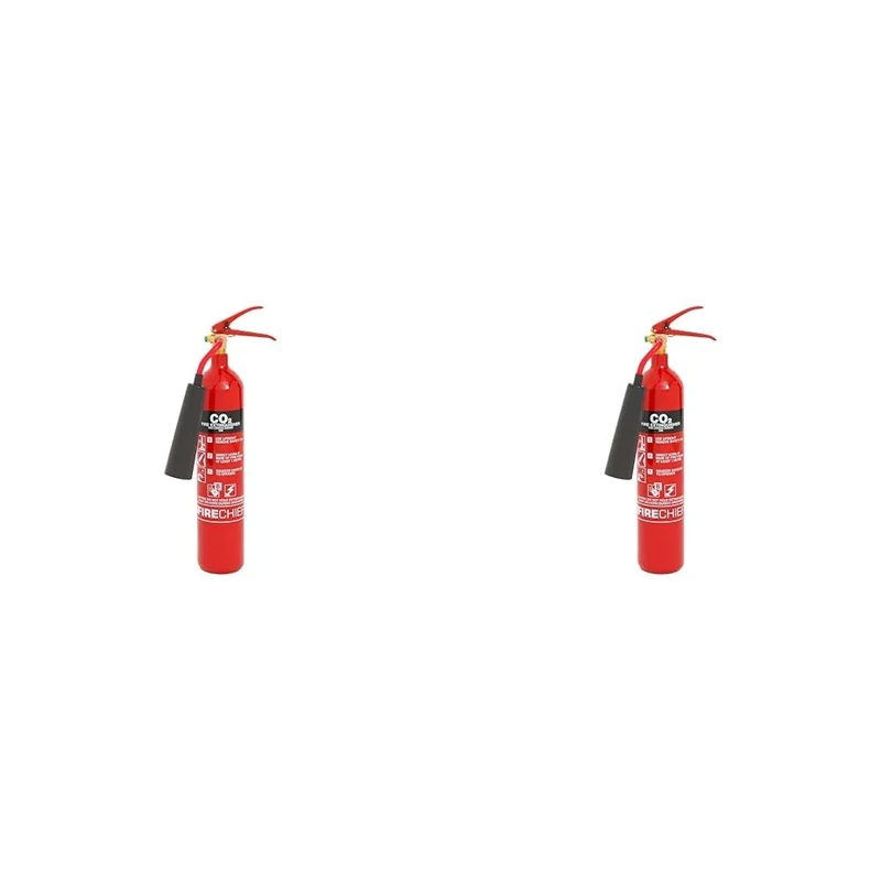 Firechief FXC2S CO2 Extinguisher, Steel, XTR, 2 kg, Red (Pack of 2)