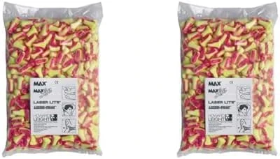 Howard Leight by Honeywell Laser-Lite Single-Use Earplug Refill Pack, SNR 35, 200 Pairs (Pack of 2)