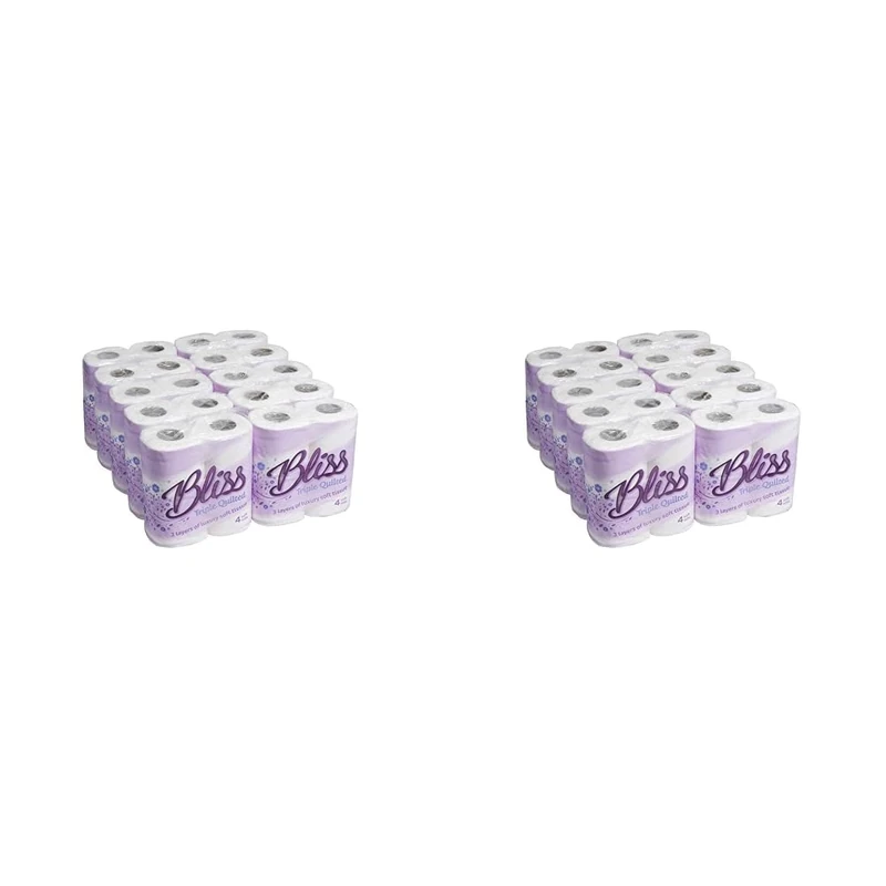 Blake & White 3 Ply Luxury Toilet Rolls 80 Pack - Bliss Ultra Soft Highly Absorbent Triple Quilted Toilet Paper for Home and Leisure Centres - Ultra Durable Tissue Roll of 170 Sheets